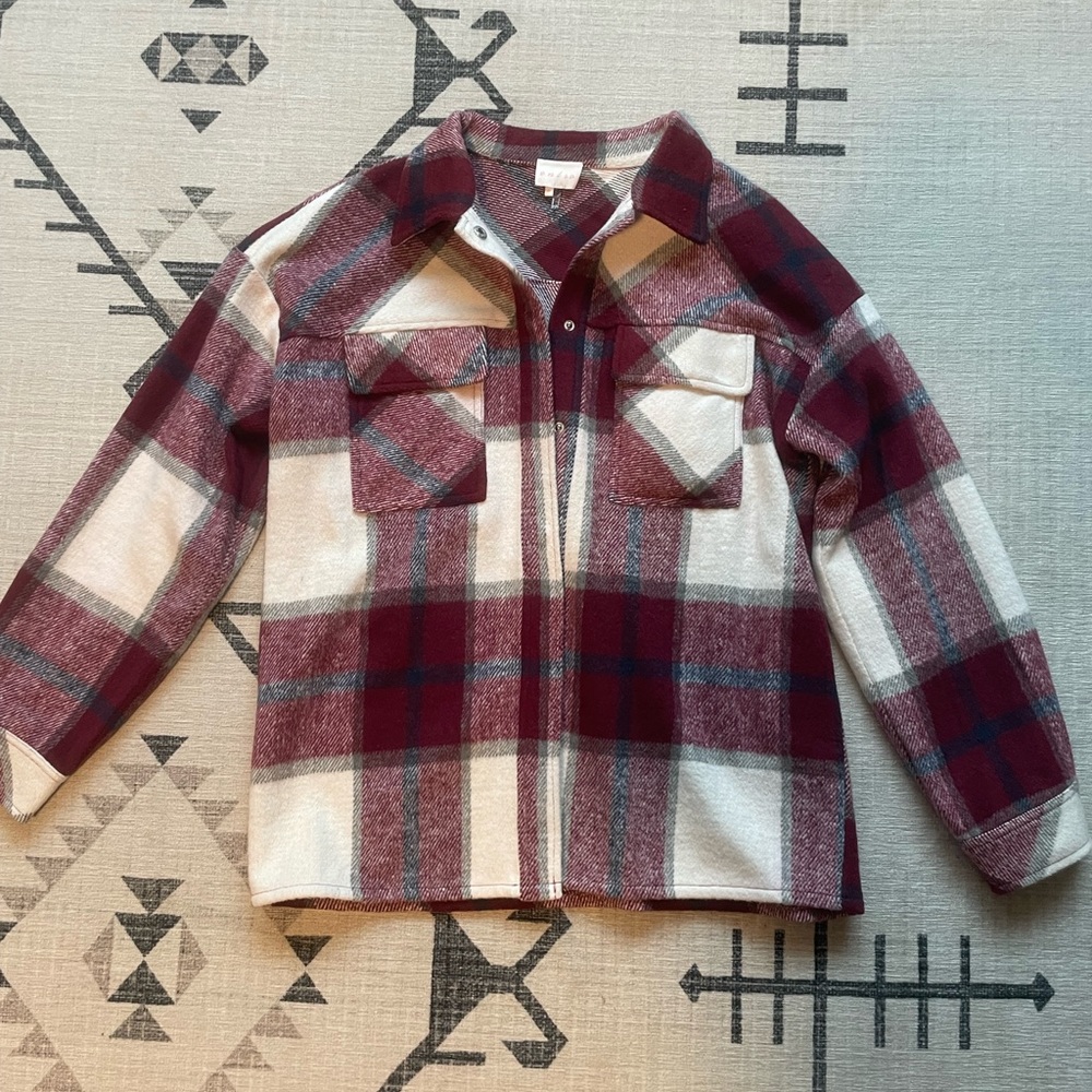 Small Entro shacket, red plaid